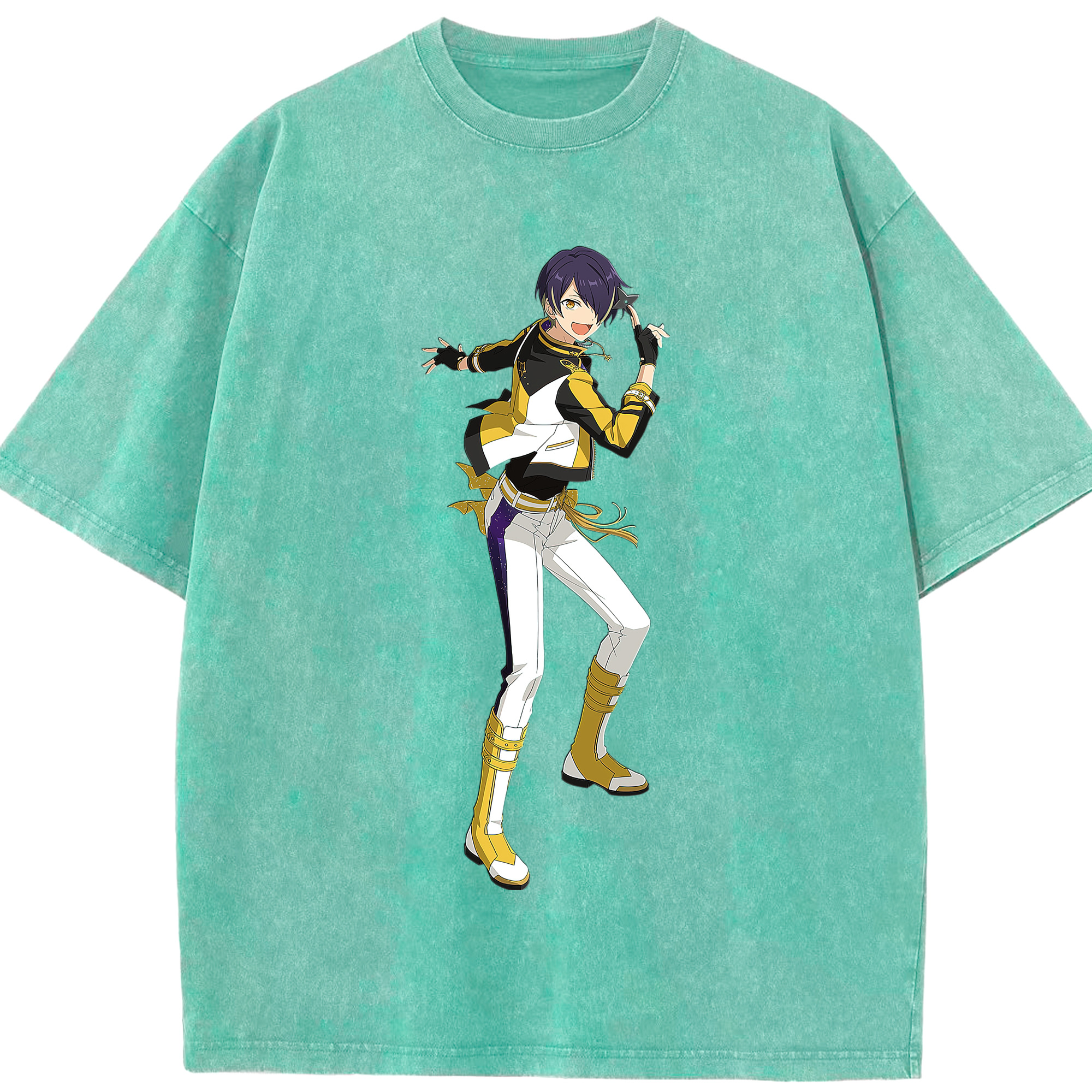 （画像用） あんさんぶるスターズ! Ensemble Stars 綿100% ヴィンテージ風 半袖Tシャツ（フロントプリント）